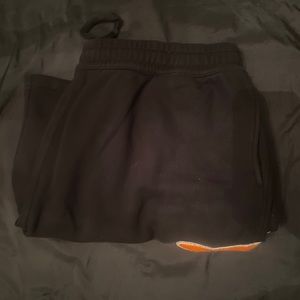 Mens Burberry Authentic Letter Shorts B/T Black N Orange  2x